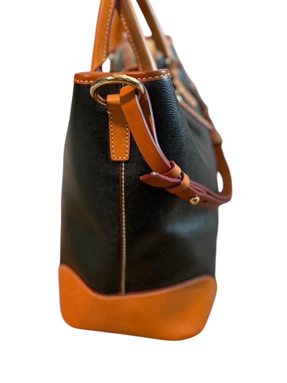 Dooney & Bourke Claremont Dover Tote Set - Black & Tan Leather (3-Piece Set) - Picture 7 of 16